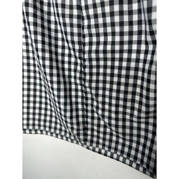 LOVERS + Friends Sassy Lisa Gingham Black White Check Ruffle Mini Skirt Large - Picture 7 of 11